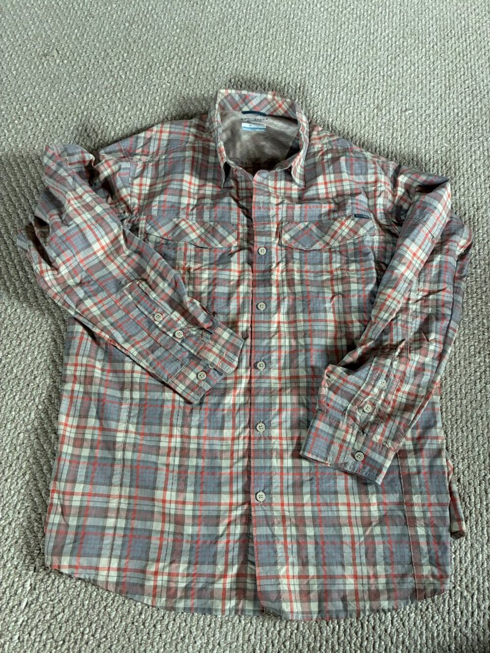 Columbia Omni Shade XXL Men's Long Sleeve Plaid Button Up